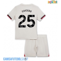 Camisa de time de futebol Chelsea Moises Caicedo #25 Replicas 2º Equipamento Infantil 2025-26 Manga Curta (+ Calças curtas)